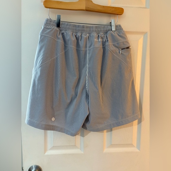 Birddogs men’s shorts Boom Broomstick blue white stripe size large lined - Picture 2 of 12